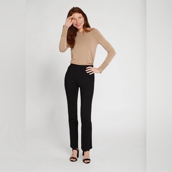 Like New - Betabrand Classic Dress Yoga Pants Ribbed - Size Medium - Black - Picture 1 of 6